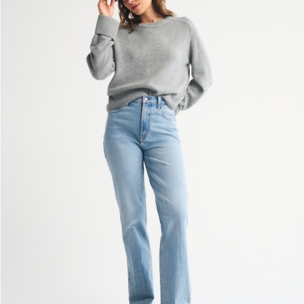 Abercrombie & Fitch The 90/ Slim Straight Ultra High Rise Jeans 31/12 Short - Picture 6 of 15